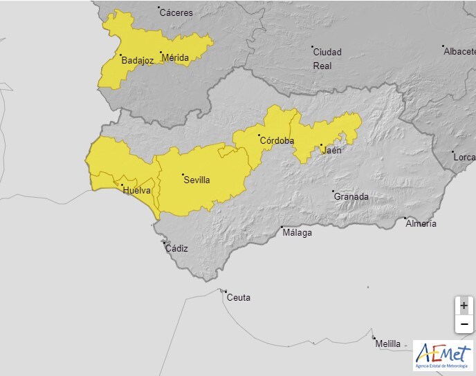 El tiempo fin de semana en Málaga y Andalucía Aviso amarillo por altas